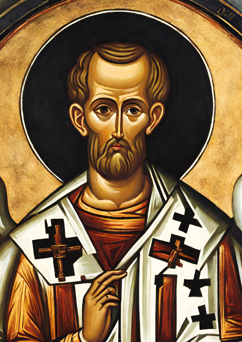 L'image sert à montrer à quoi pouvait ressembler saint Jean Chrysostome et à quelle tradition il appartient.